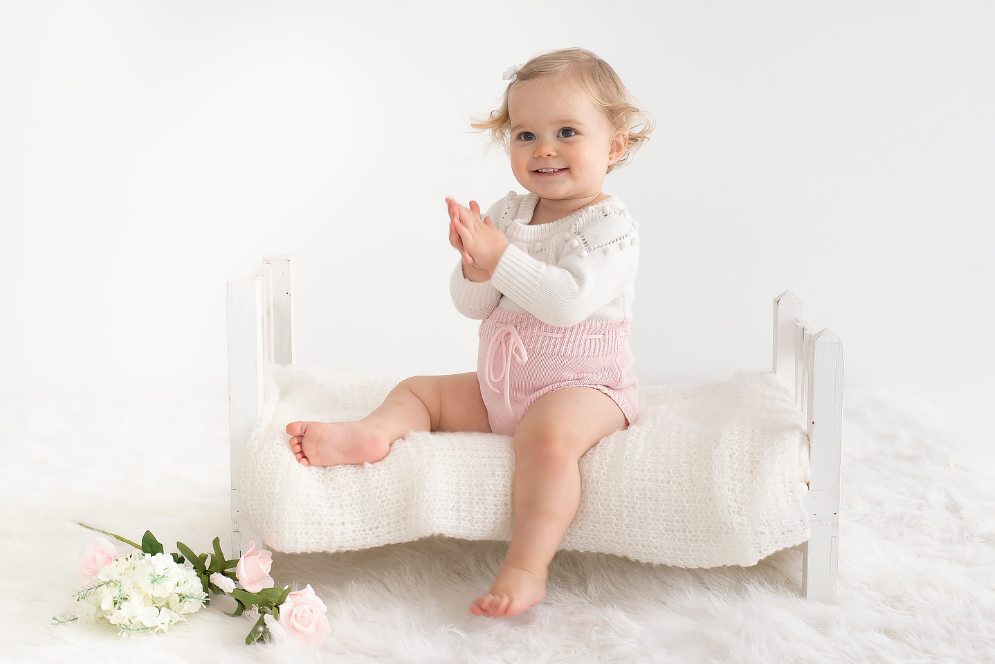 Baby sitter session portrait