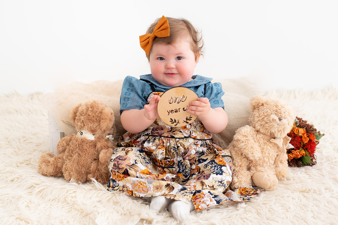 Baby sitter session portrait